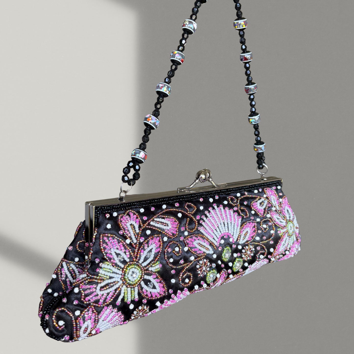 Fleur Noir Clutch