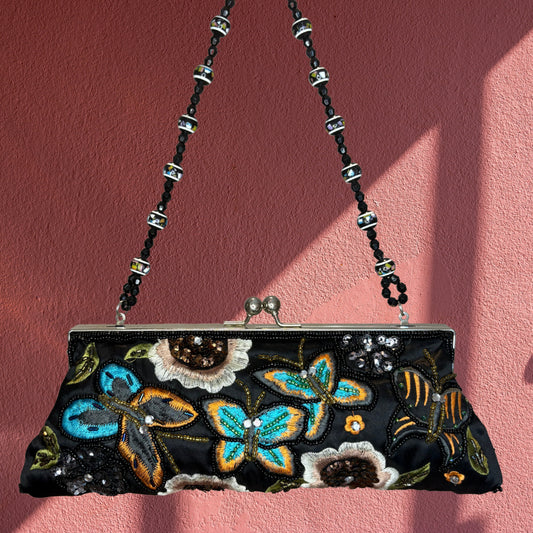 Midnight Flutter Clutch