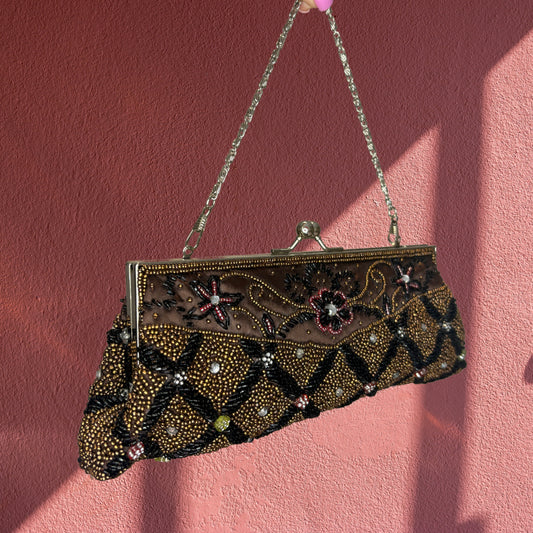 Golden Lace Clutch
